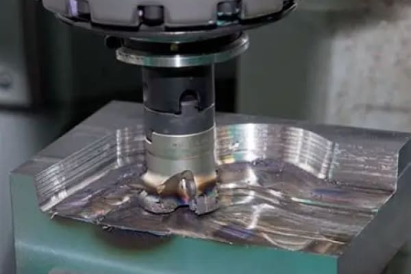 刃先がチッピングした工具の例